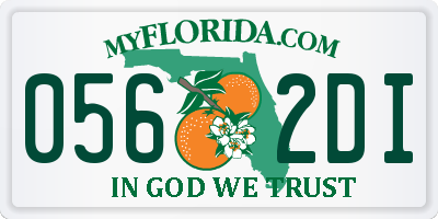 FL license plate 0562DI