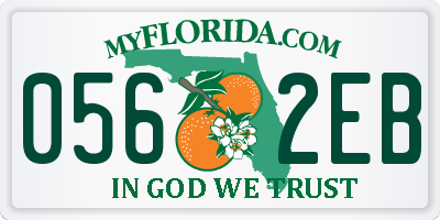 FL license plate 0562EB