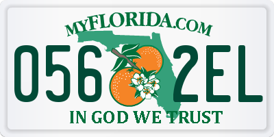 FL license plate 0562EL