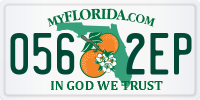 FL license plate 0562EP