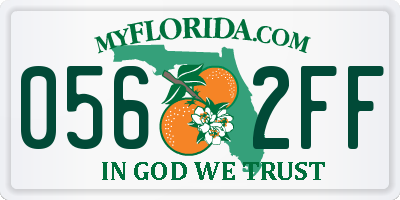 FL license plate 0562FF