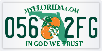 FL license plate 0562FG