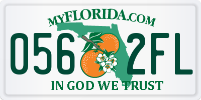 FL license plate 0562FL