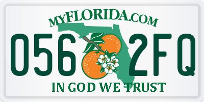 FL license plate 0562FQ