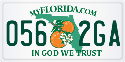 FL license plate 0562GA