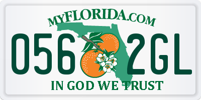 FL license plate 0562GL