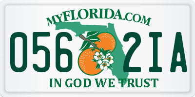 FL license plate 0562IA