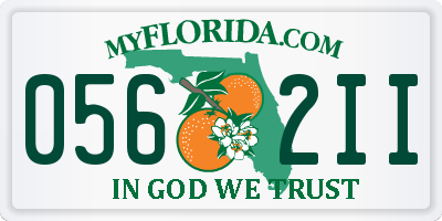 FL license plate 0562II