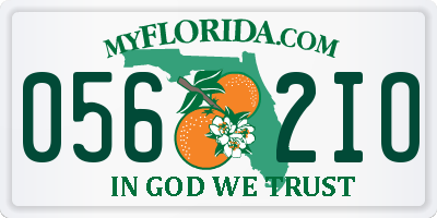 FL license plate 0562IO