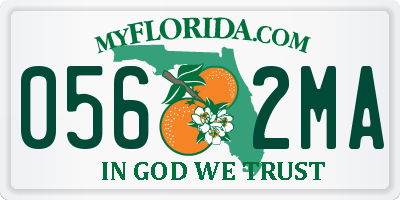 FL license plate 0562MA