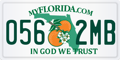 FL license plate 0562MB