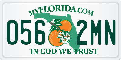 FL license plate 0562MN
