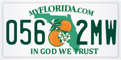 FL license plate 0562MW