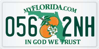 FL license plate 0562NH