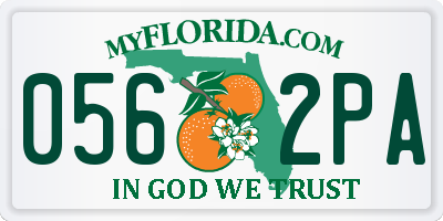 FL license plate 0562PA