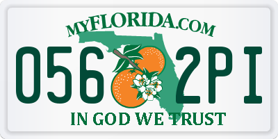 FL license plate 0562PI