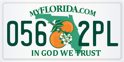 FL license plate 0562PL