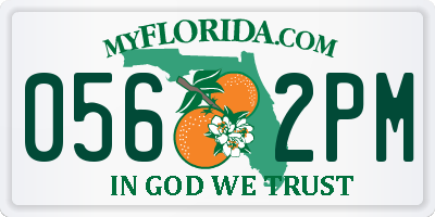 FL license plate 0562PM