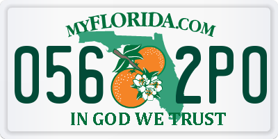 FL license plate 0562PO