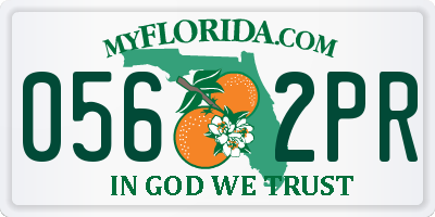 FL license plate 0562PR