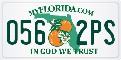 FL license plate 0562PS
