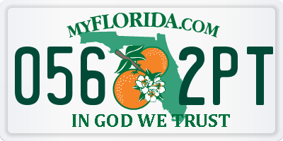 FL license plate 0562PT