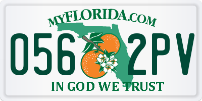 FL license plate 0562PV