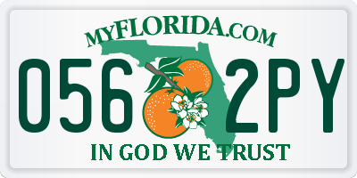 FL license plate 0562PY