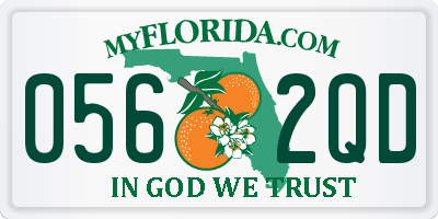 FL license plate 0562QD