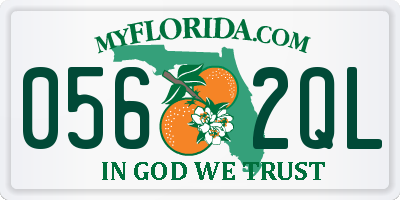 FL license plate 0562QL