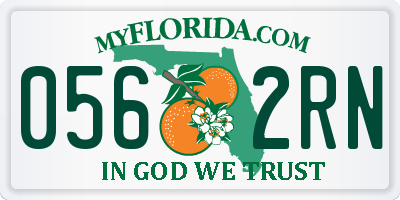 FL license plate 0562RN