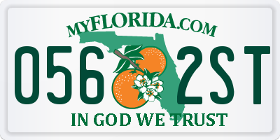 FL license plate 0562ST