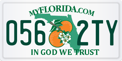 FL license plate 0562TY