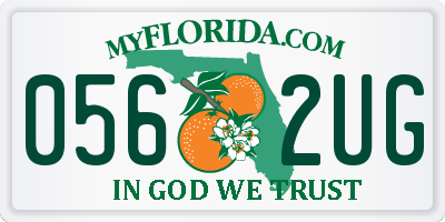 FL license plate 0562UG
