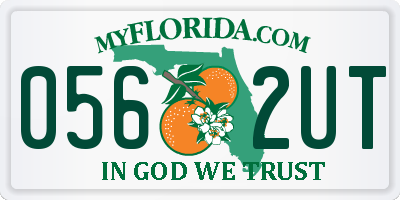 FL license plate 0562UT