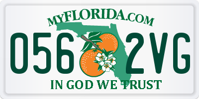 FL license plate 0562VG