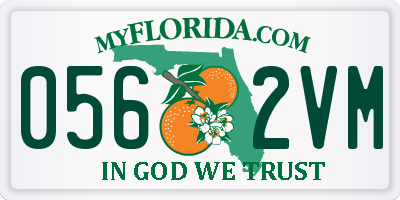 FL license plate 0562VM