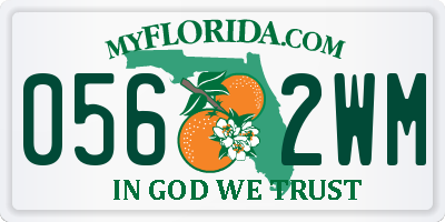FL license plate 0562WM