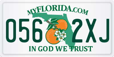 FL license plate 0562XJ