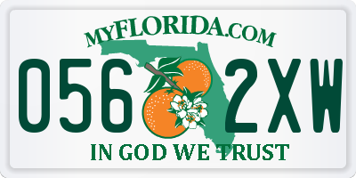 FL license plate 0562XW