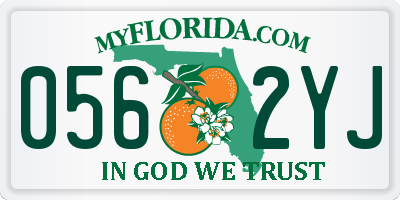 FL license plate 0562YJ