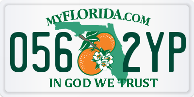 FL license plate 0562YP
