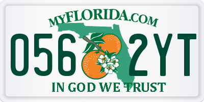 FL license plate 0562YT
