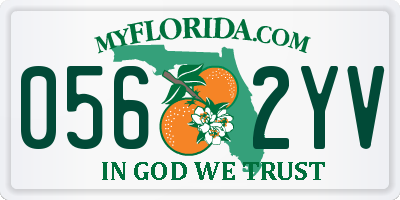 FL license plate 0562YV