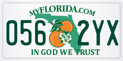 FL license plate 0562YX