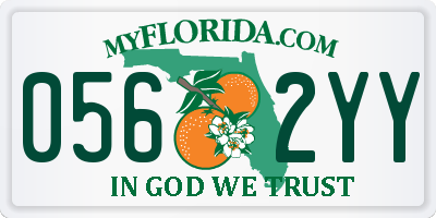 FL license plate 0562YY