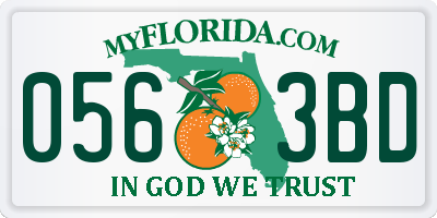 FL license plate 0563BD