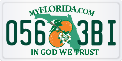 FL license plate 0563BI