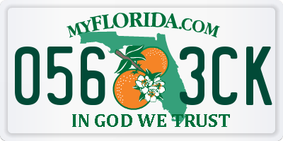 FL license plate 0563CK