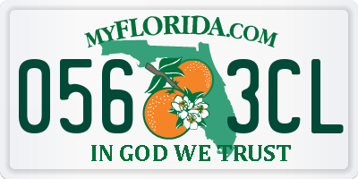 FL license plate 0563CL